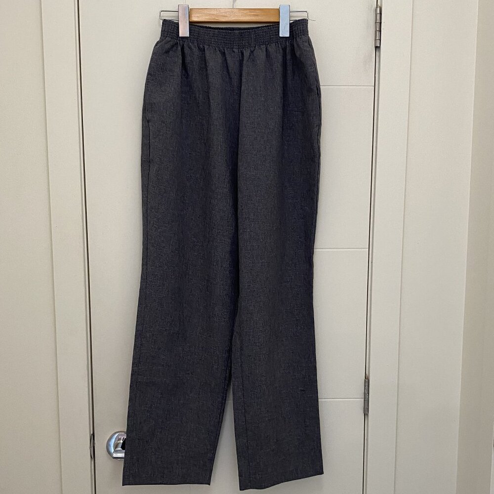 Grey Wide Leg Pull On Pants by Alia Petite